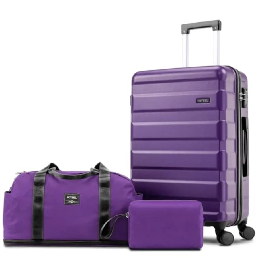 

Luggage Sets 3 Pcs, 4-Yr Warranty Durable Suitcase Dual-Spinner Wheel TSA Lock, Lightweight Travel Hardshell ABS Carry on Lugga