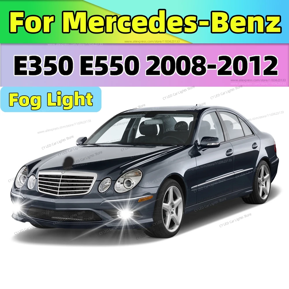 

LED Fog Lamp Car Fog Light Front Bulb 20000LM 6000K For Mercedes-Benz E350 E550 2008 2009 2010 2011 2012