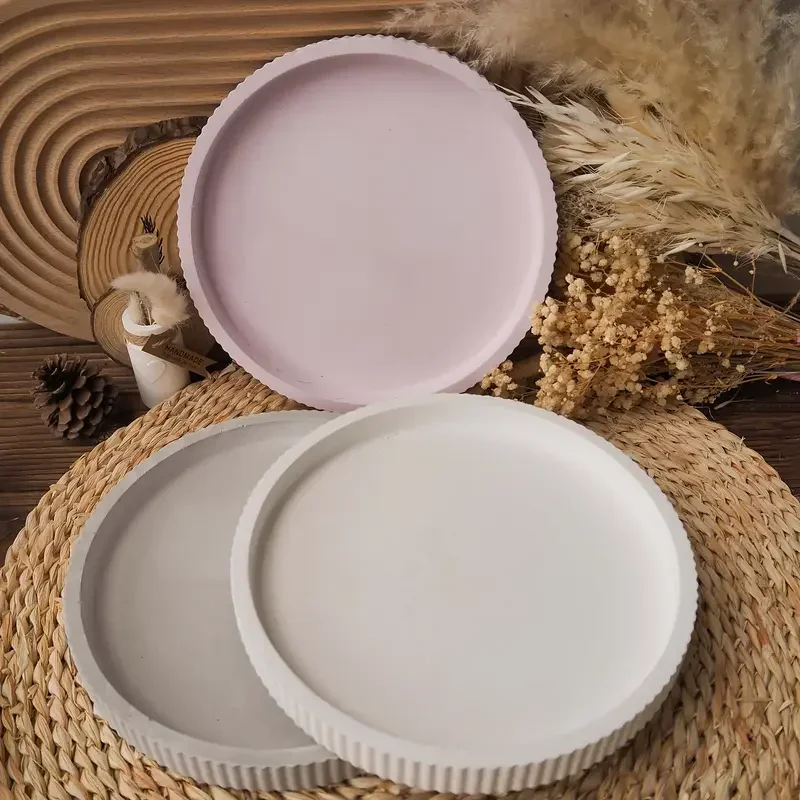 Hochwertige DIY Gestreifte Kreisförmige Vase, Mond-Kerzen- und Wassertropfenförmige Aufbewahrungsbox, Ornament-Harz-Silikonform für Handarbeiten