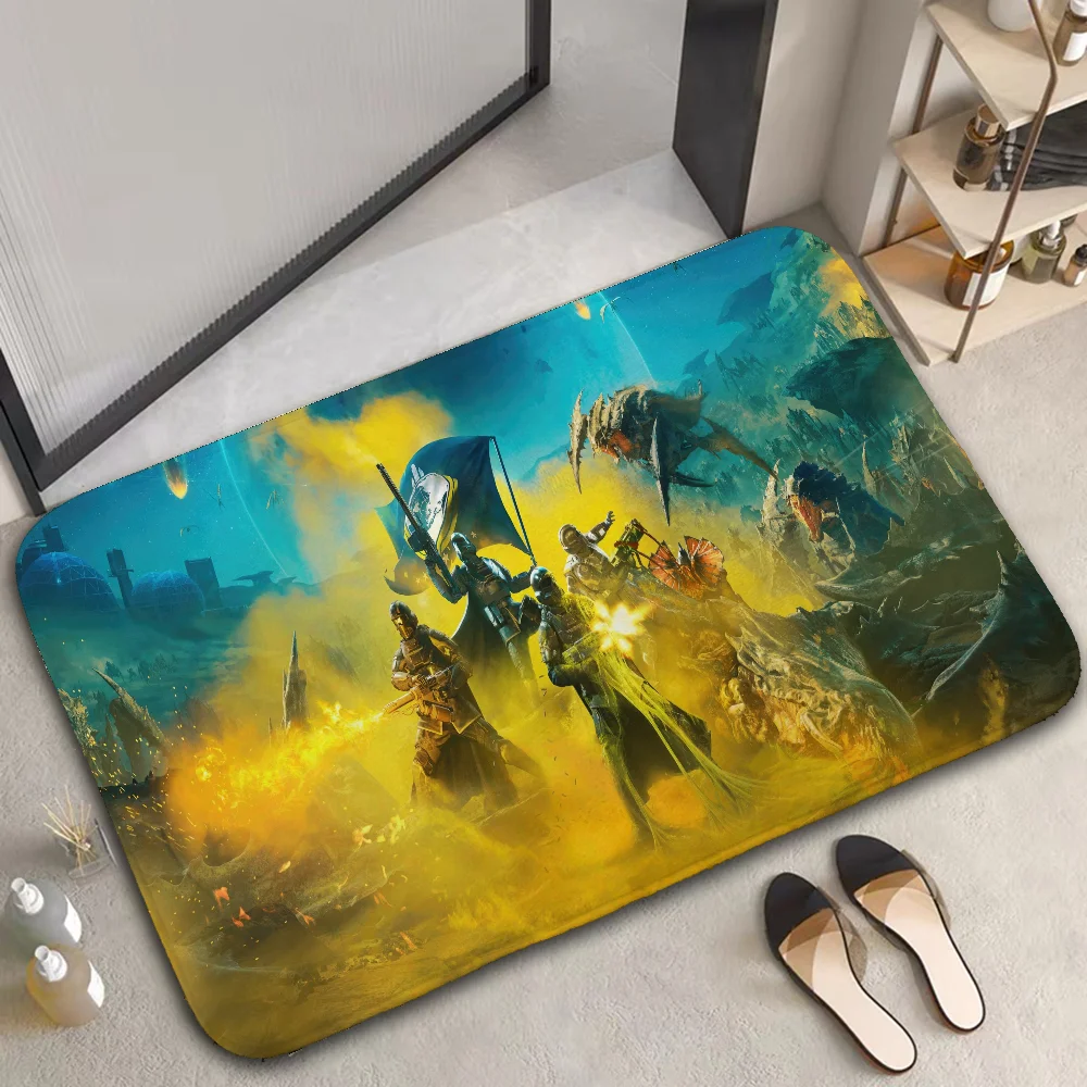 Helldivers Door Mat Non-slip Kitchen Mat Rugs Bath Mats Prayer Rug Carpet for Kitchen Foot Floor Bathroom House Entrance Home