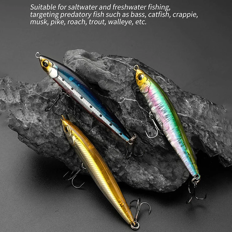 Sinking Pencil Bait Fishing Lure 95mm 105mm For Long Casting Bass Lure Seabass Lurse With Anti-corrosion Hooks Fishing Wobbler