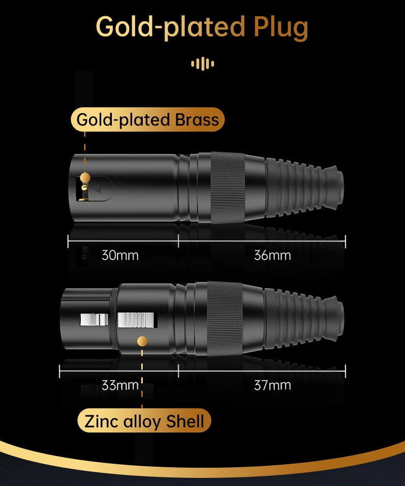 Serost Star HiFi Audio OFC-Balancekabel aus sauerstofffreiem Kupfer, XLR-Buchse auf Stecker für CD, DAC, DSP, Verstärker, Lautsprecher – Detail 5