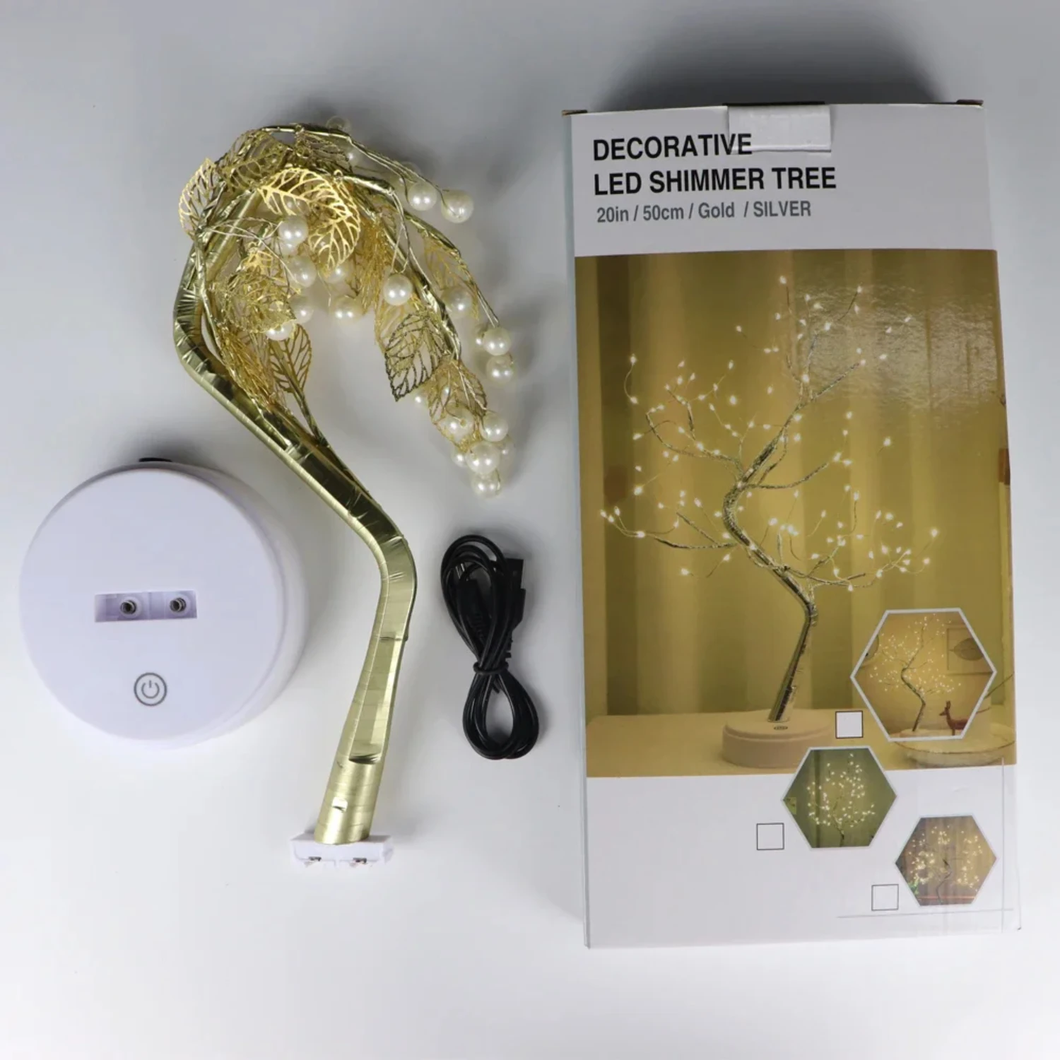 Drzewo LED Light lampa stołowa USB regulowany przełącznik DIY sztuczne drzewo Bonsai wróżka lampka nocna rok dekoracji 2024