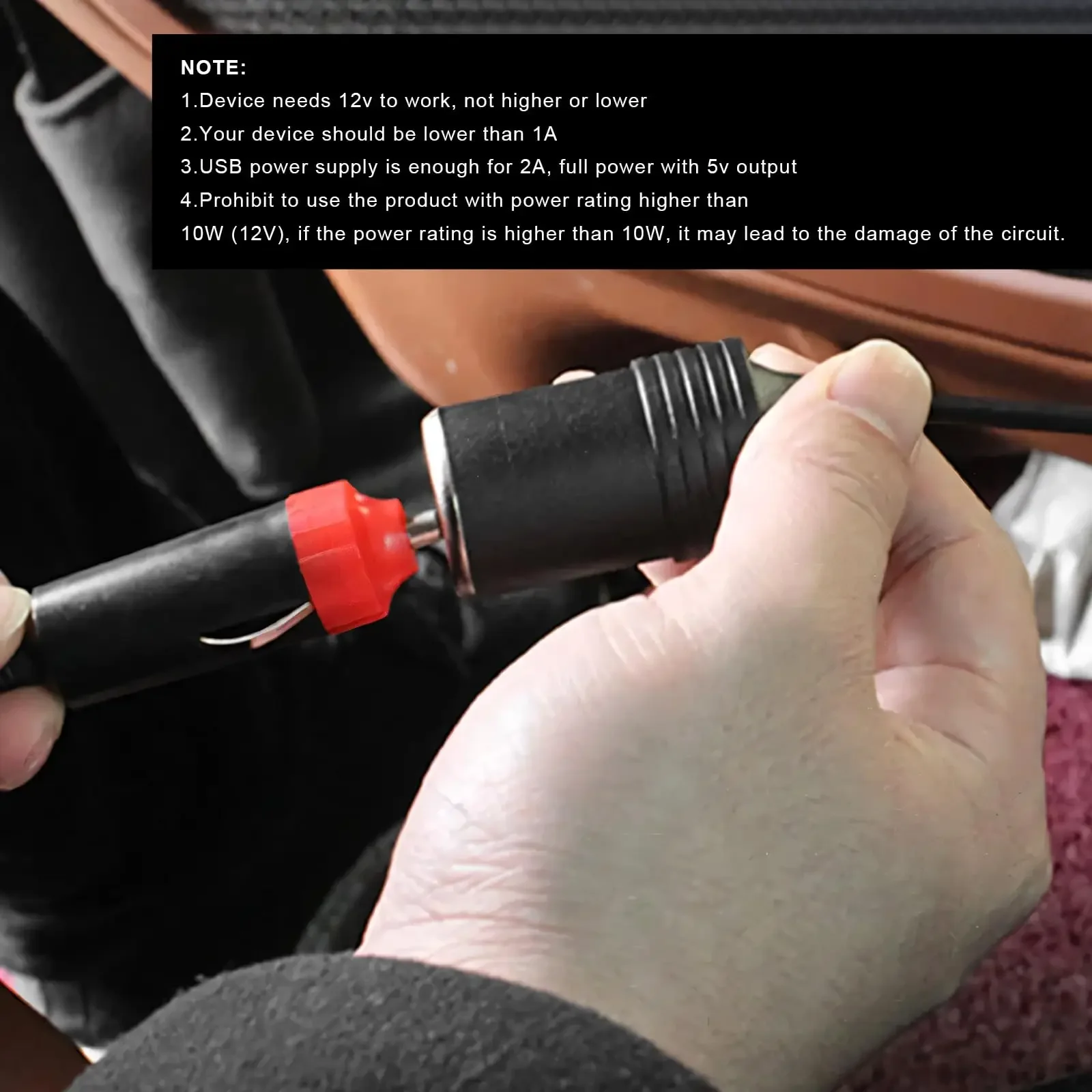 5V To 12V Cigarette Lighter Socket Type C USB Male to Female Cigarette Lighter Adapter Converter Car Electronics Accessories view 2