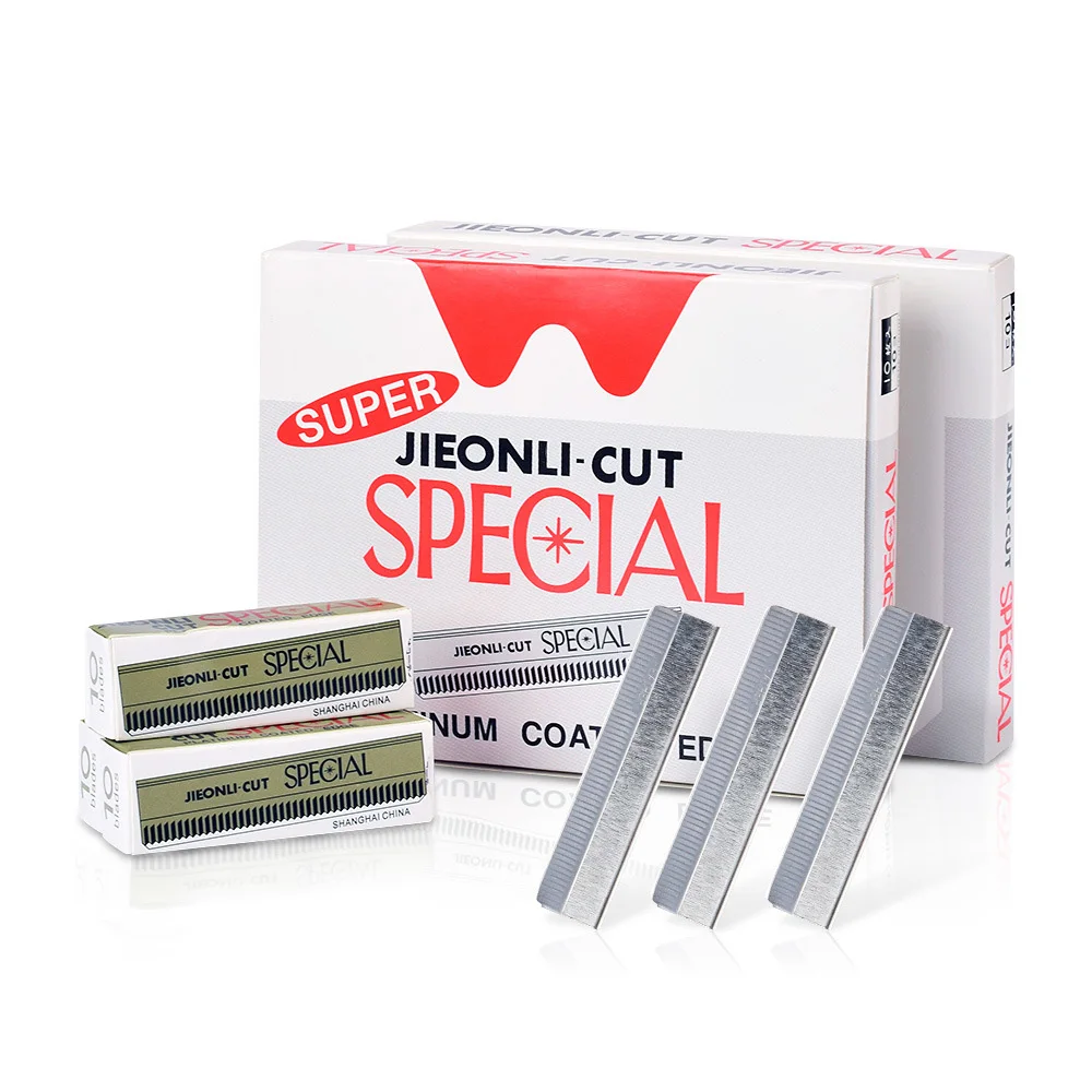 200pcs Microblading 눈썹 칼 영구 화장을위한 스테인레스 스틸 눈썹 트리머 면도날 눈썹 문신 미용 도구