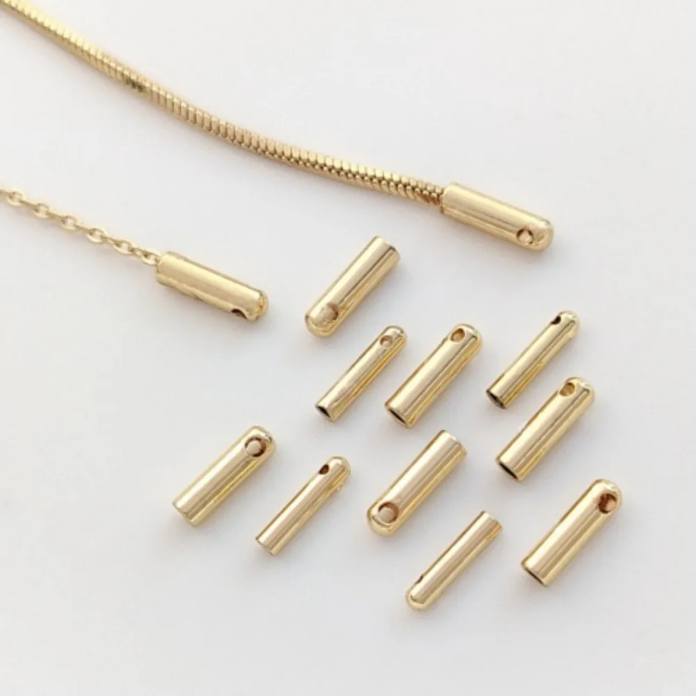 

Медные застежки 14-каратное золото Цвет DIY Аксессуары Браслет Ожерелье Кожаная веревка Цепь Концевое соединение Рукав Сумка Кнопка Головка