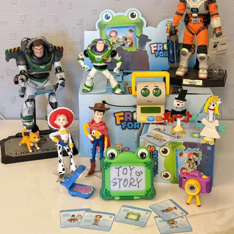 New Authentic Disney Pixar Toy Story Friends Forever Series Blind Box Movie Character Collectible Figure With Base Desktop Decor