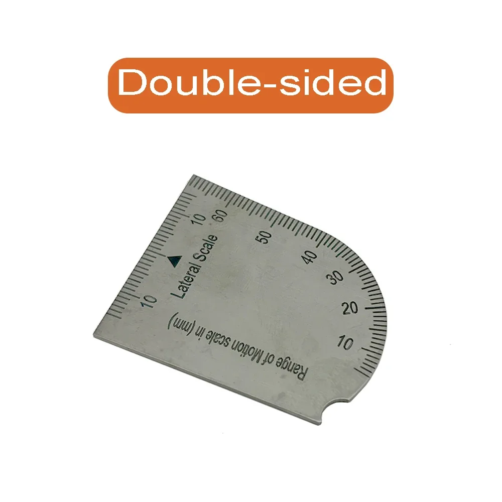 Dental Measuring Ruler Stainless Steel Precision Measuring Ruler Dental Bite Gauge Caliper Mouth Gag Opening Capacity Ruler Tool