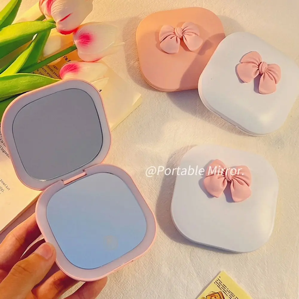 양면 LED 메이크업 거울 1X/3X 조광 가능 여행용 화장 거울 터치 스위치 3색 조명 모드