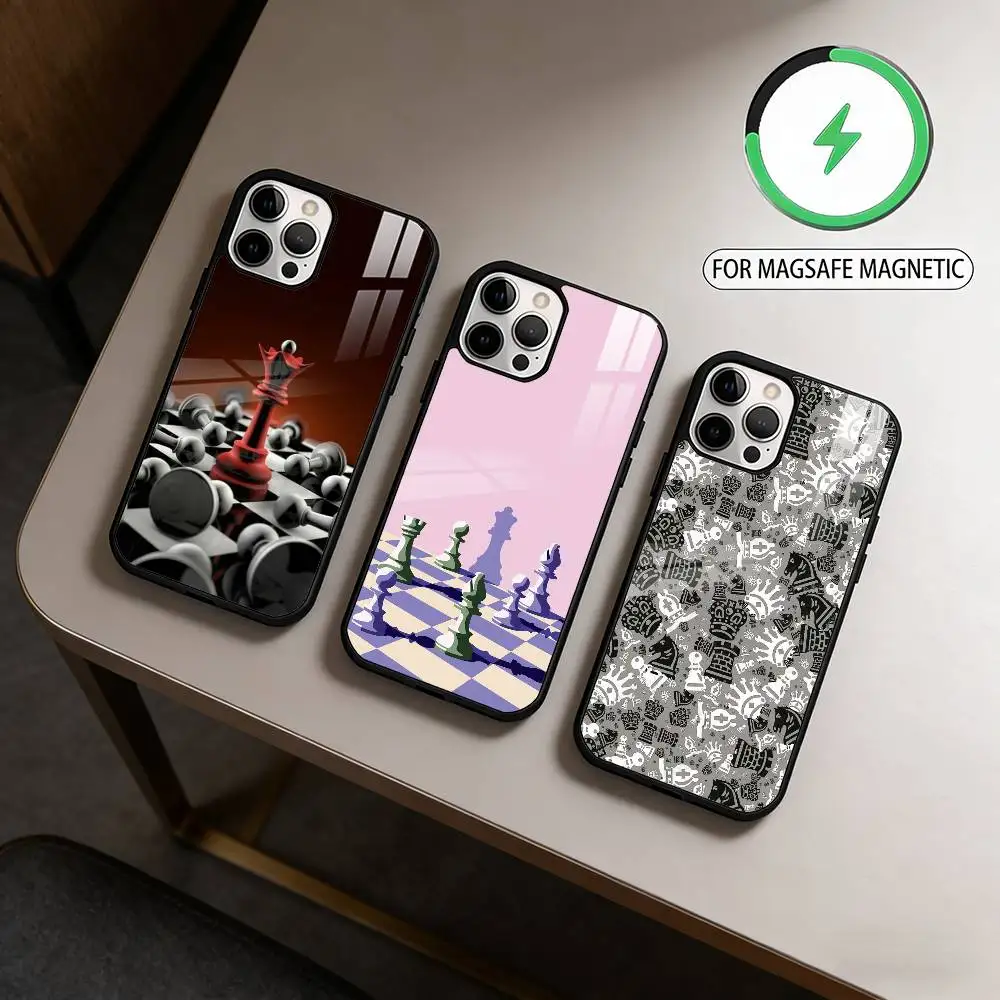

A-Art C-Chess Magnetic For Magsafe Wireless Charging Phone Case For iPhone17,16,15,14,13,12,11 Plus,Pro Max