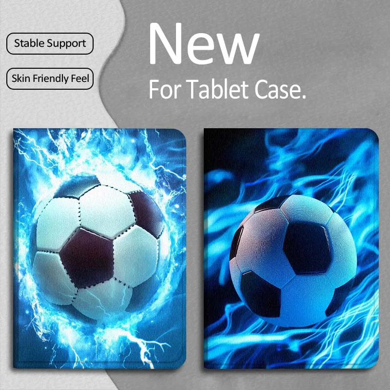 

Football Art Popular Pattern Gift For Apple iPad Pro Air 13 2 7th 6th 2025 M2 M3 M4 M512.9 13 inch Foldable Tablet Case