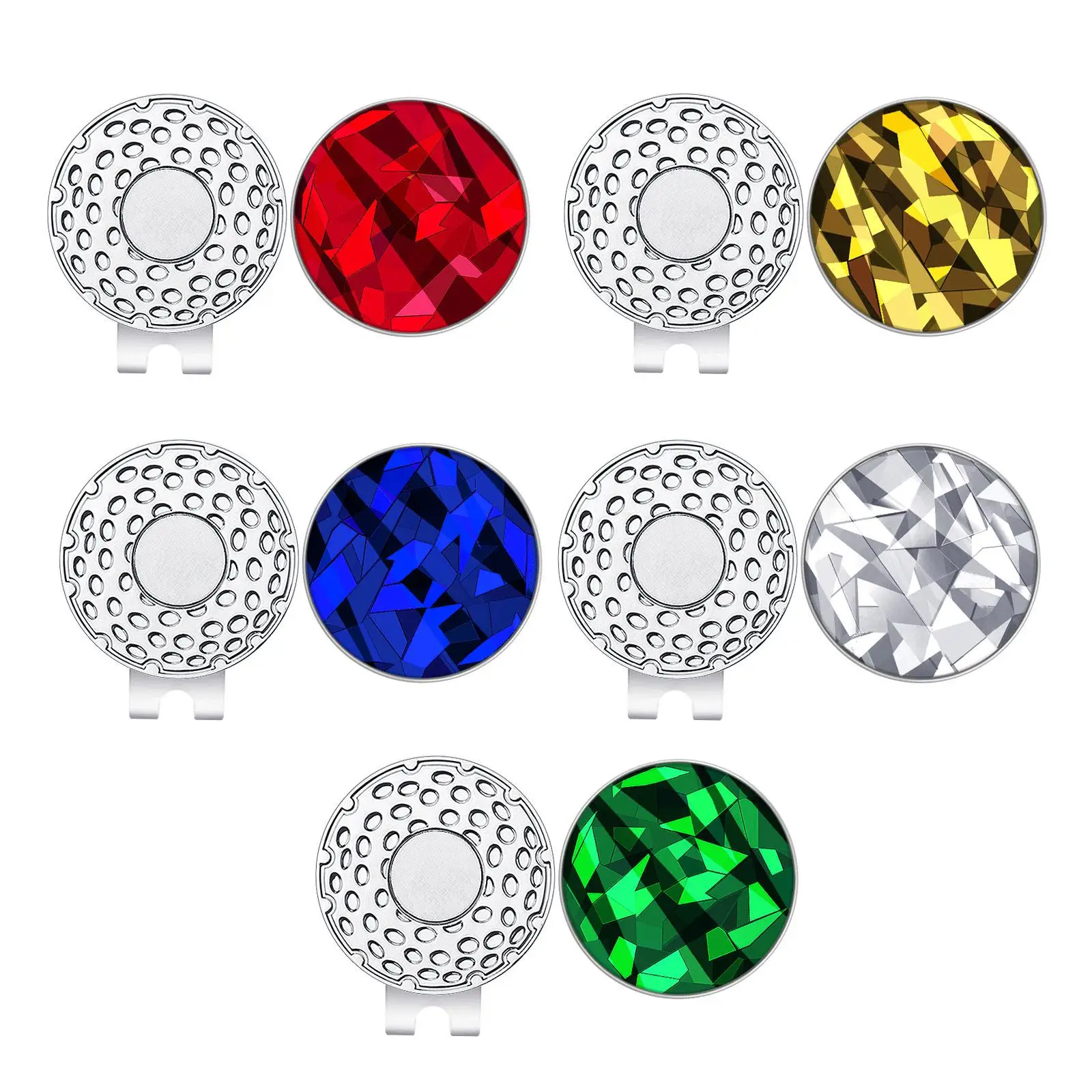 مشبك قبعة الجولف، إكسسوارات الجولف المدمجة المزخرفة، قبعة معدنية أنيقة احترافية