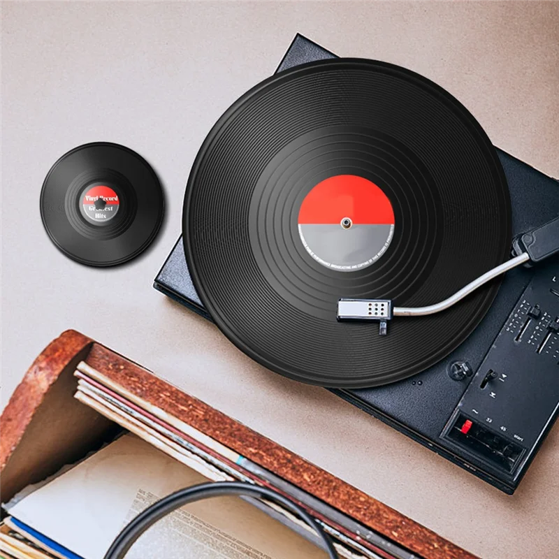 Y45A-Record Waterproof Cleaning Clip LP Vinyl Record Cleaner Clamp Cleaning Set Vinyl Record Label Saver Protector White