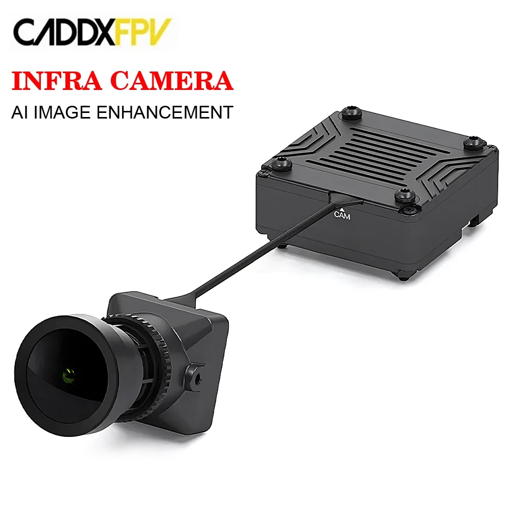 CADDX Infra Camera No-Light Night Camera Analog VTx Kit 0 Lux Super WDR 1500TVL 120° FOV Black and White Sensor for RC FPV Drone