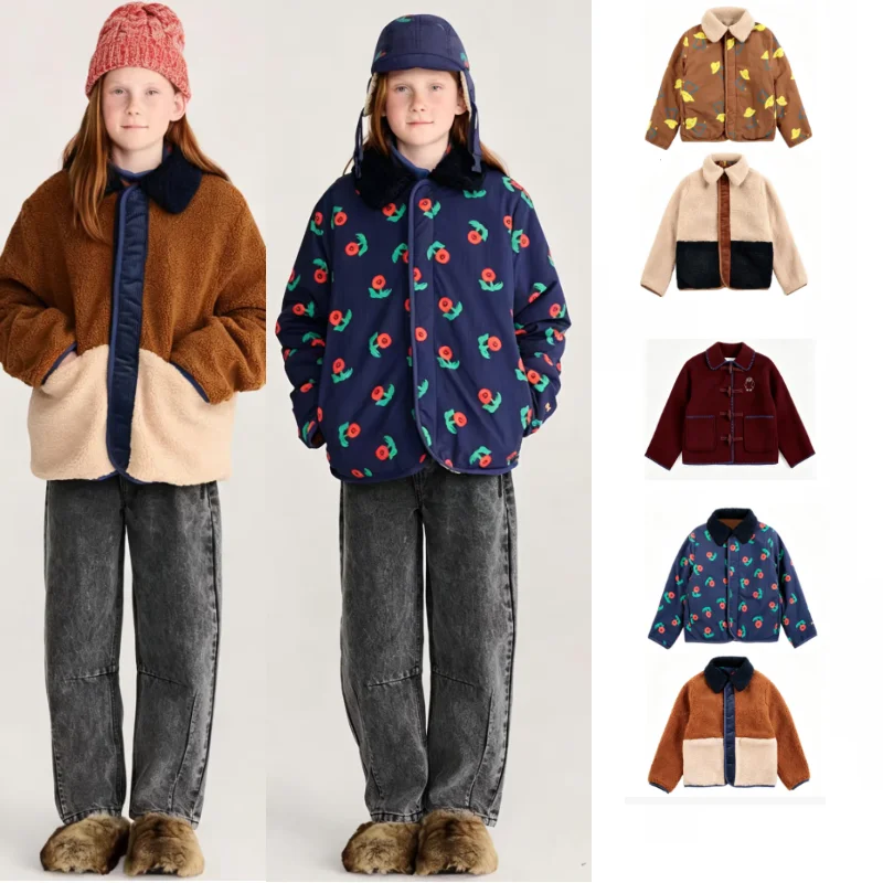 Children's Down Jacket 2026 Winter Cute Thickened Warm Double-sided Wear Jacket White Duck Down Boys And Girls Cotton Clothes