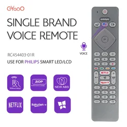 43PUS7354/12 Voice TV Remote control For Philips Ambilight FR 398GM10BEPHN0012PH NETFLIXRakuten Tv Buttons Google Voice Search