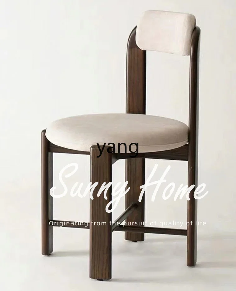 RQ living room villa solid wood dining chair study back chair retro leisure chair