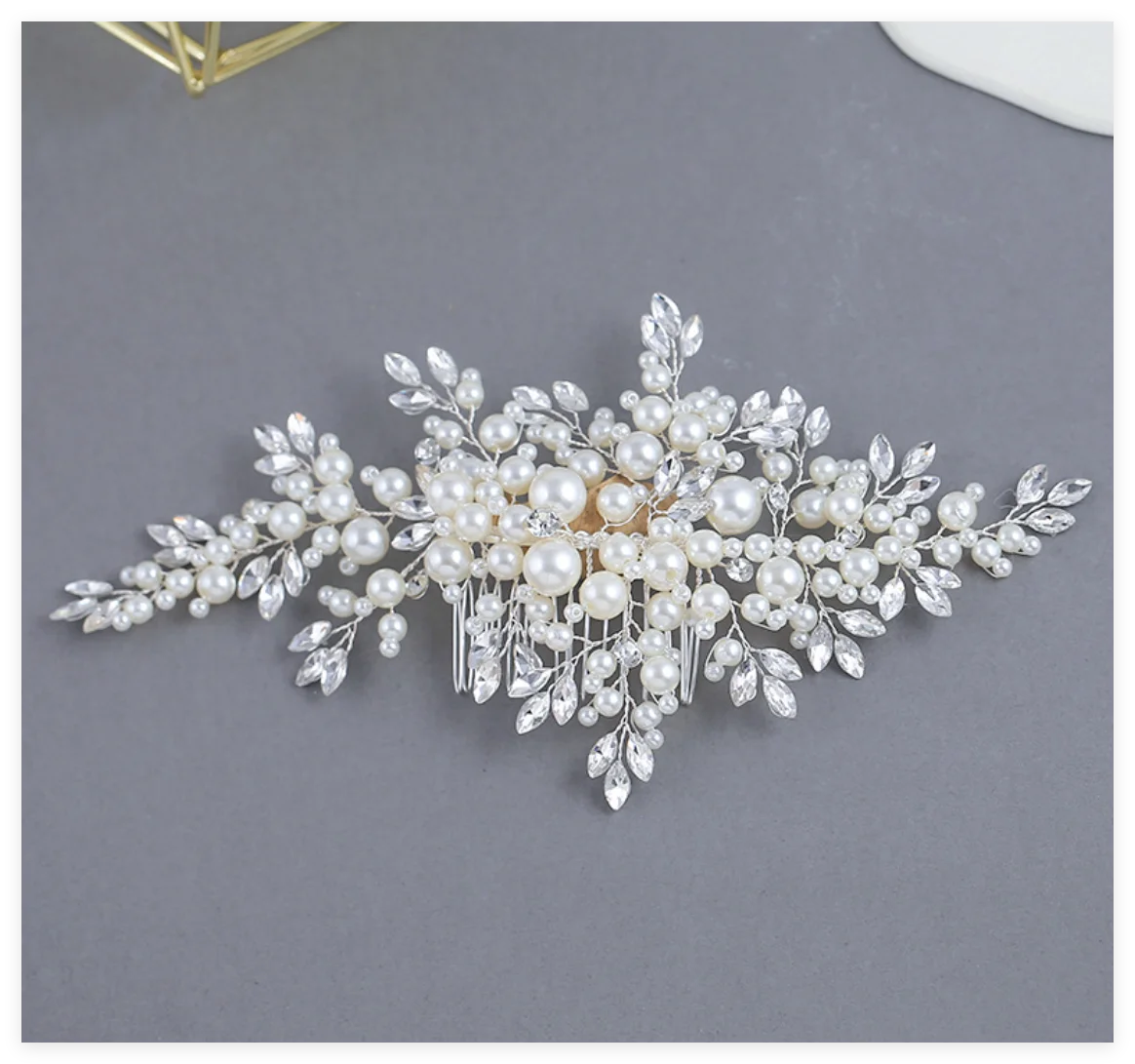 

Luxury Wedding Hair Accessories Pearl Bridal Hair Comb Hairpins Women Bridesmaid Bride Hair Clips Headpiece Wedding Hair Pieces