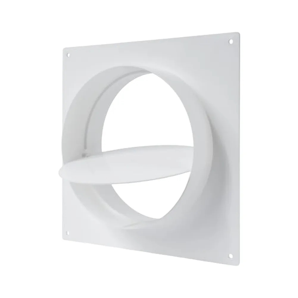 Plastic Louvered Flange Designed for 100mm and 150mm Round Ventilation Ducts Promoting Efficient Air Circulation