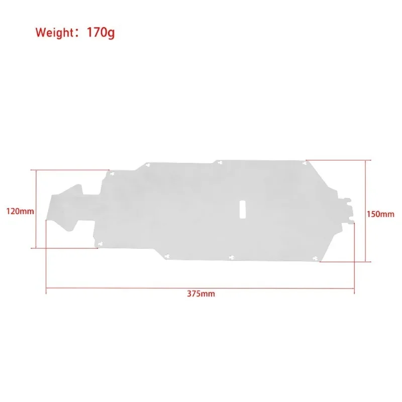 Pour 1/7 KKPIT KRT XNR Xuan Niao châssis en métal armure protecteur plaque antidérapante RC voiture mise à niveau pièces accessoires