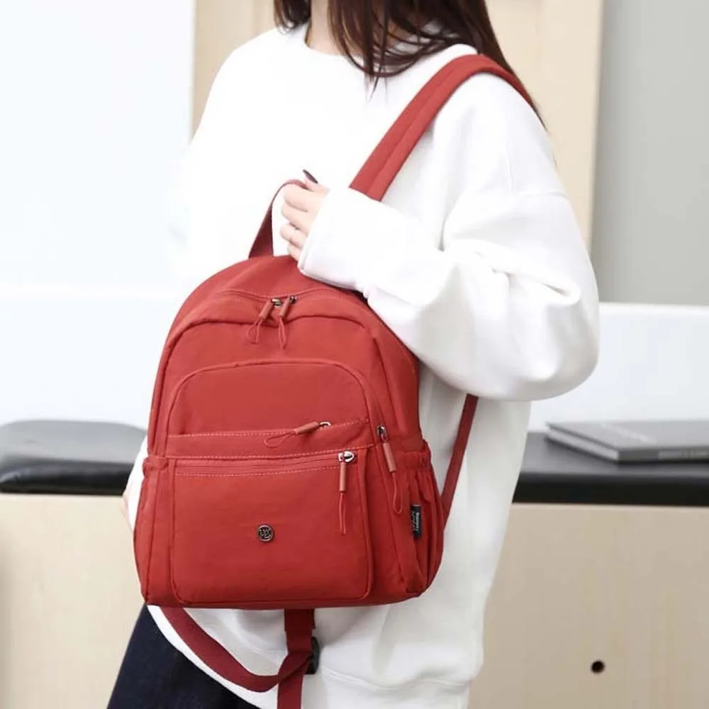 Рюкзак из ткани Оксфорд большой емкости в японском стиле с защитой от брызг воды, женская школьная сумка, однотонный регулируемый повседневный рюкзак