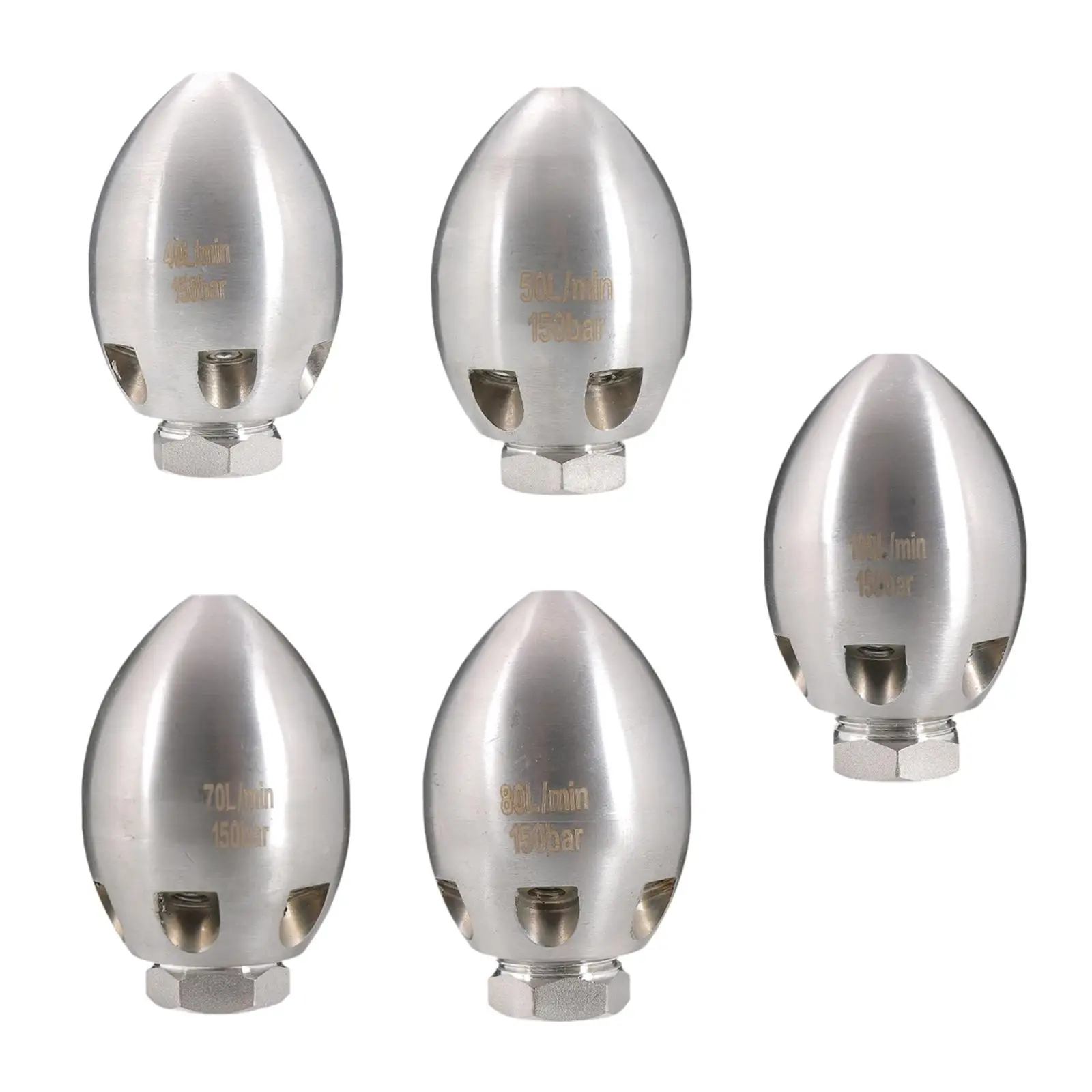 Sewer Jet Nozzle 1/2 3/8 NPT Connector Adapter Washing Equipment Drain Cleaner Pipeline Dredging Rotating Powerful Cleaning Tool