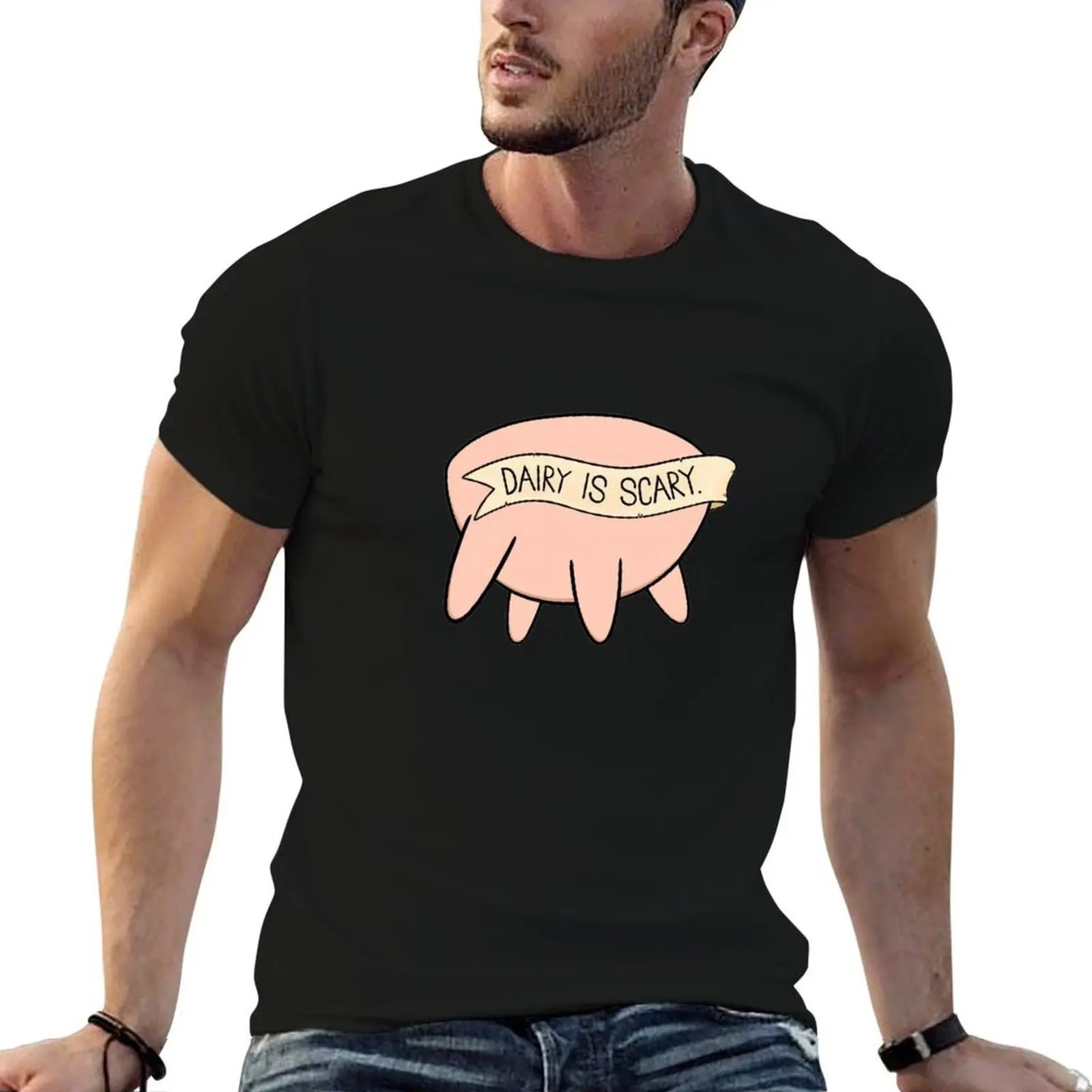 Dairy is Scary - Udders T-Shirt Work Wear Lightweight Tee