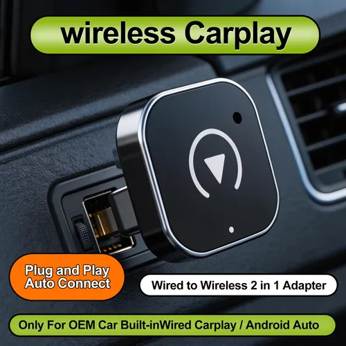 Imagen 1 del producto Módulo Inalámbrico CarPlay 2 en 1, Caja Inteligente Portátil para Internet en el Auto, Caja Android AutoCarPlay