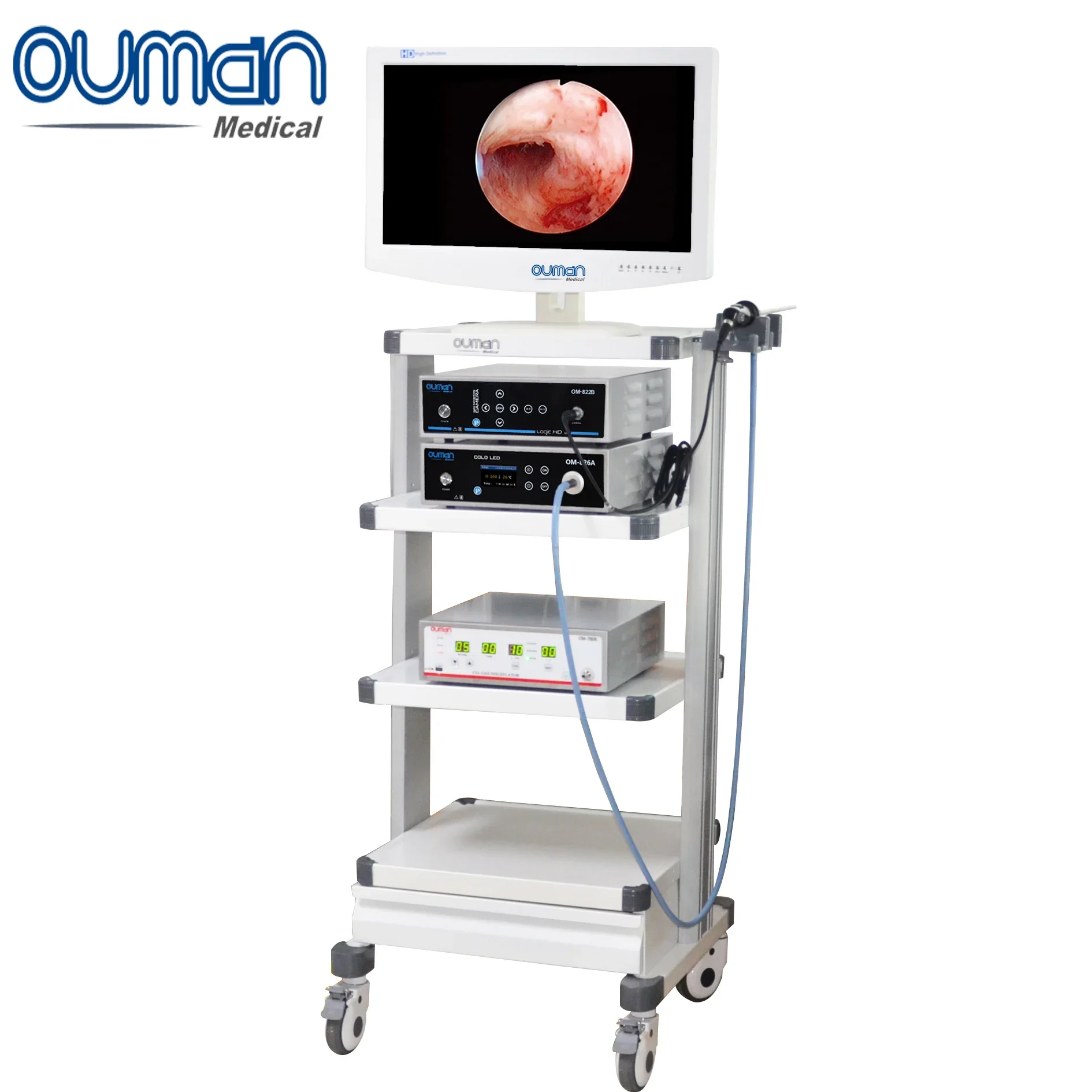 Hospital medical endoscopy cart trolley for sale Endoscopic system trolley