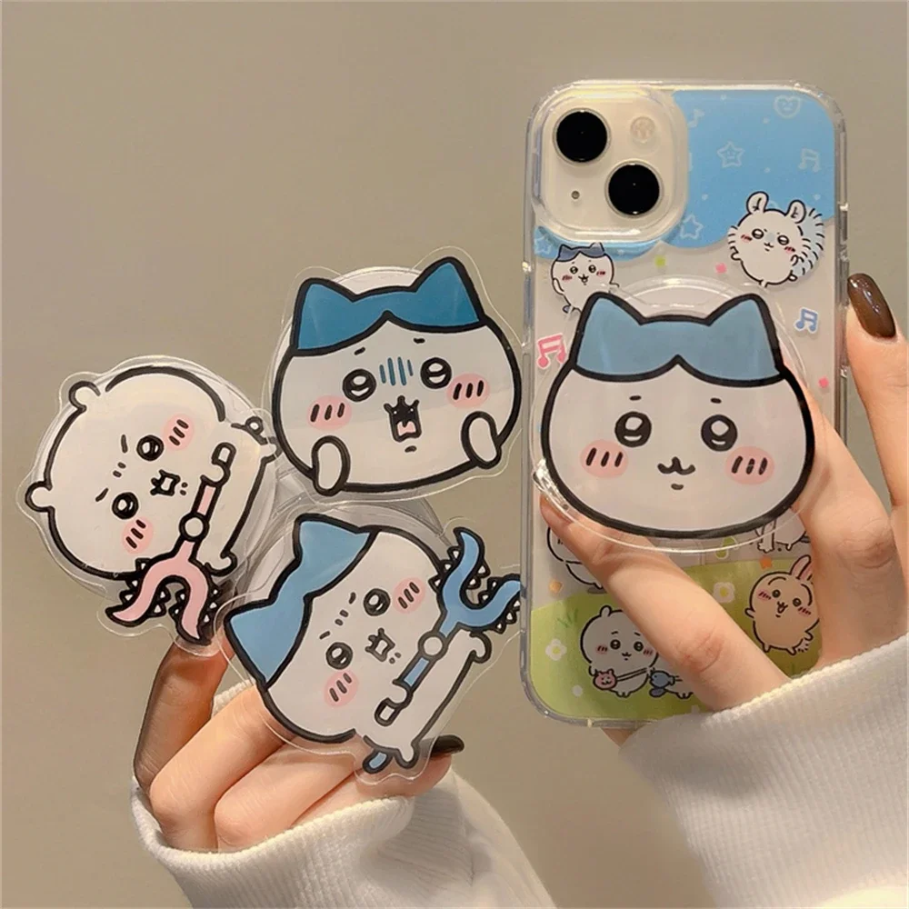 INS Korean Cute Funy Cartoon for Magsafe Magnetic Phone Griptok Grip Tok Stand for IPhone Foldable Wireless Charging Case Holder