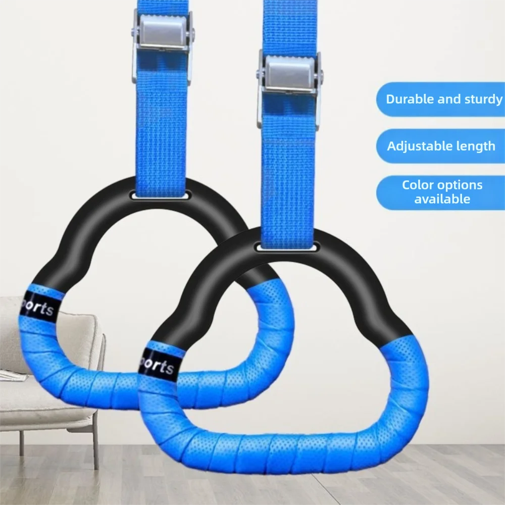 Multi-Function Gymnastic Rings Set Wear-resistant Adjustable Fitness Rings Heightening Pull Ring Home Gym Equipment