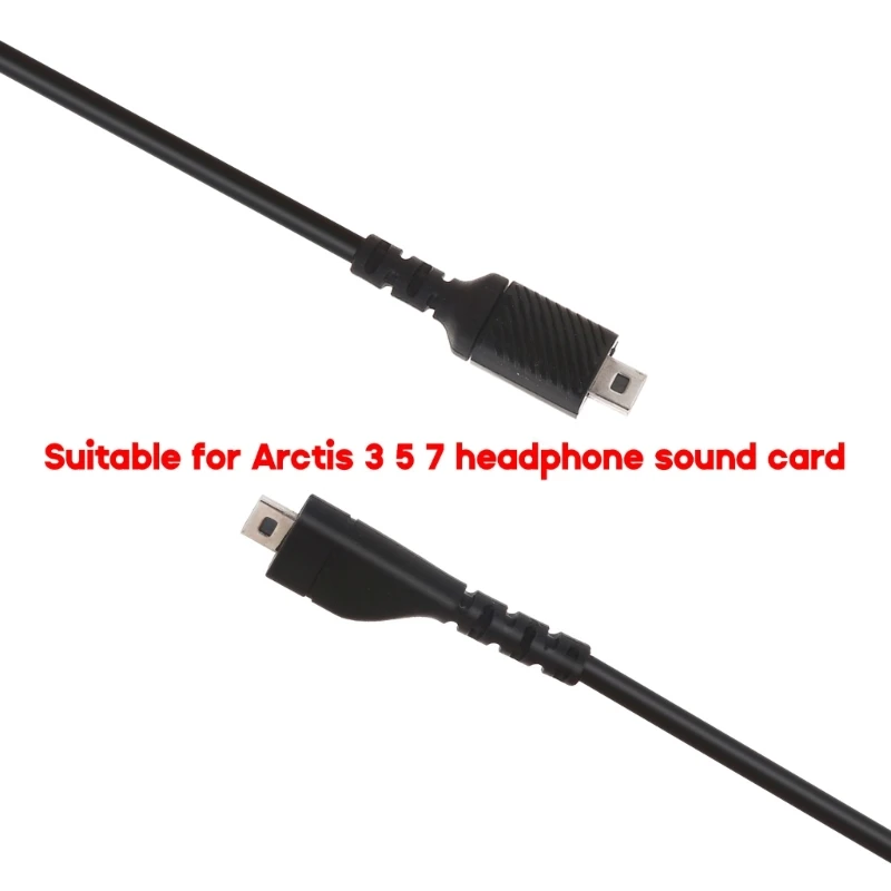 Replacement Headphone USB Cable Sound Card Audio Cable Extension Music Cord for Steelseries Arctis 3 5 7 Gaming Headphone