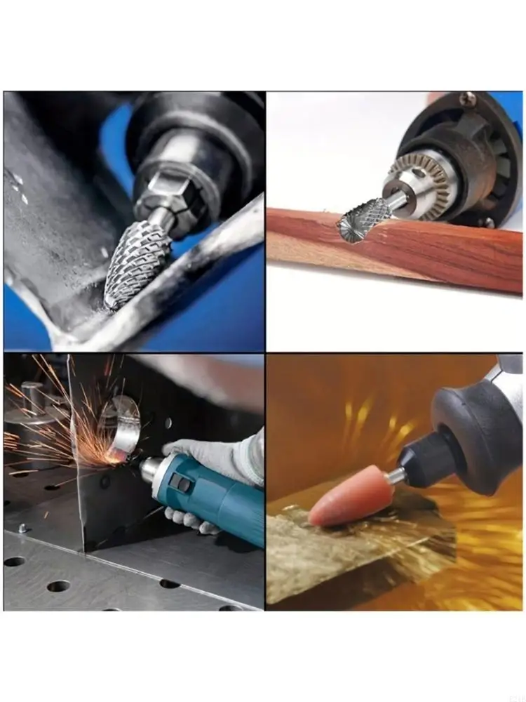 

Pack of 10 Industrial Grade Rotary Burr Bits Providing Deburring and Polishing Carving Cutting in Step for Precise Work