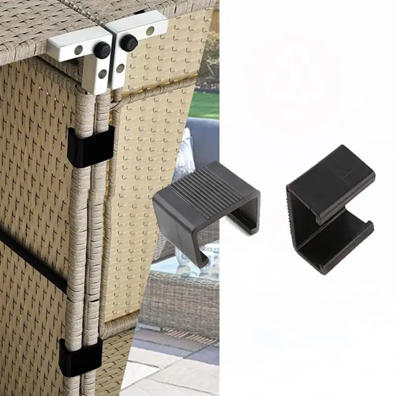 10pcs Sofa Furniture Clamps Outdoor Patio Wicker Chair Fasteners Rattan Chair Alignment Clips
