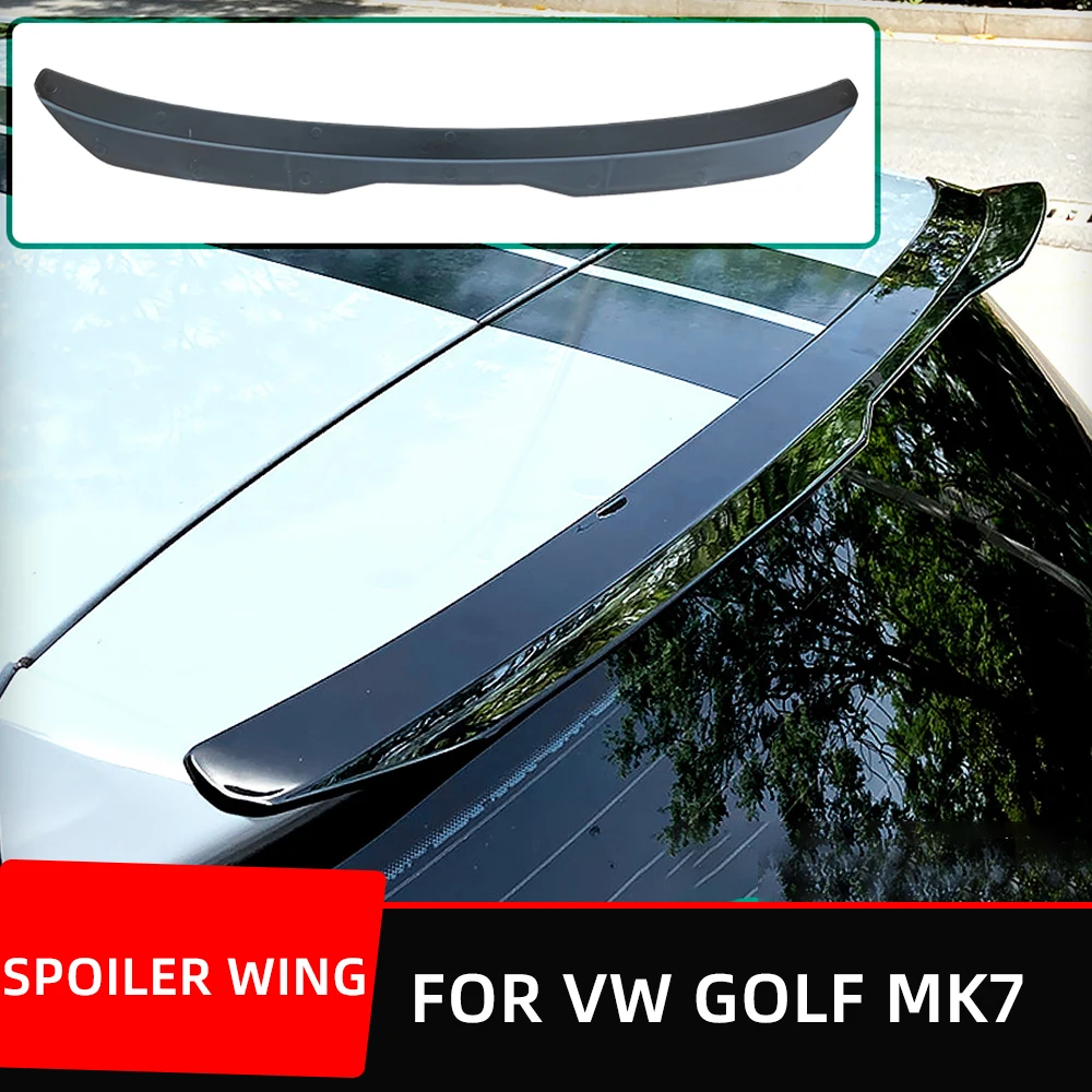 

For VW Golf 7 MK7 GTI R GTD 2013-2019 Black Carbon Rear Roof Trunk Lid Spoiler Wings Max Style Exterior Tuning Accessories Parts