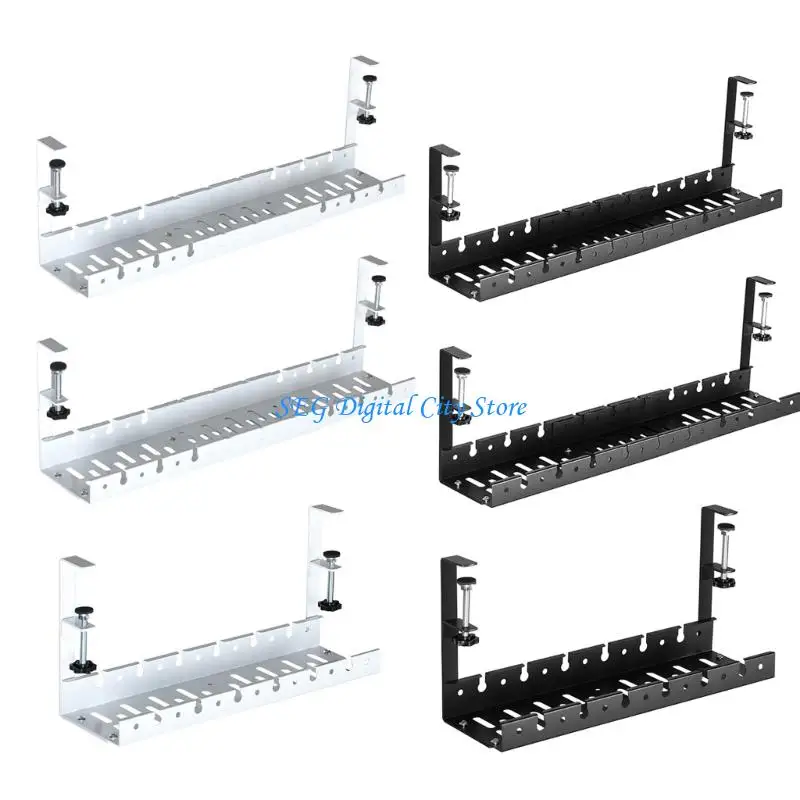 

U75B Adjustable Under Desk Cable Holder Management Tray For Computer Wire Prevents Tangling And Mess Various Electronics