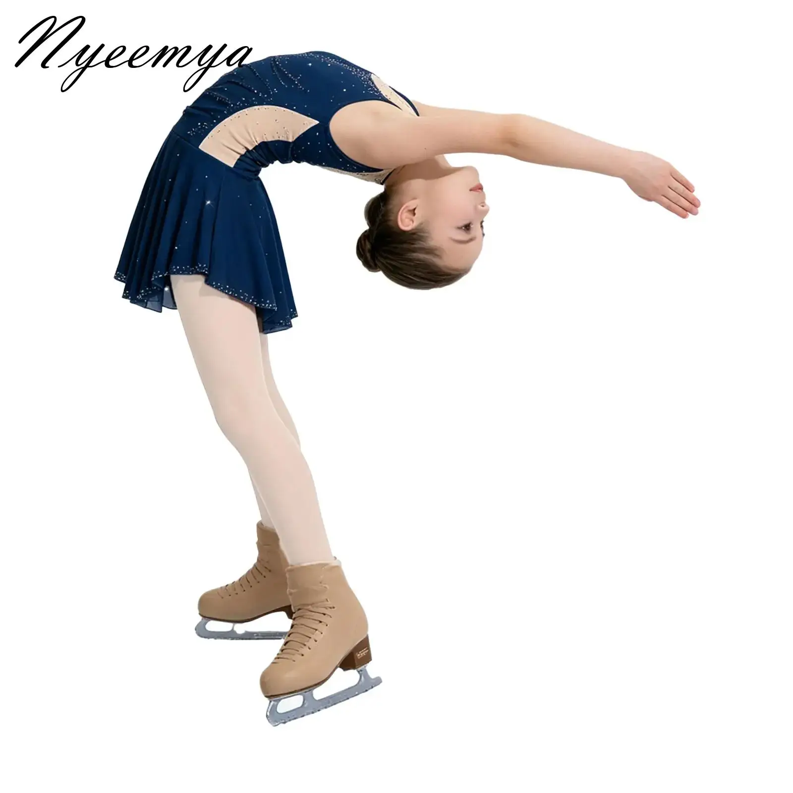 

Kids Girls Lyrical Dance Performance Costume Acrobatics Gymnastics Figure Skating Ballet Jersey Classical Dance Leotard Dress