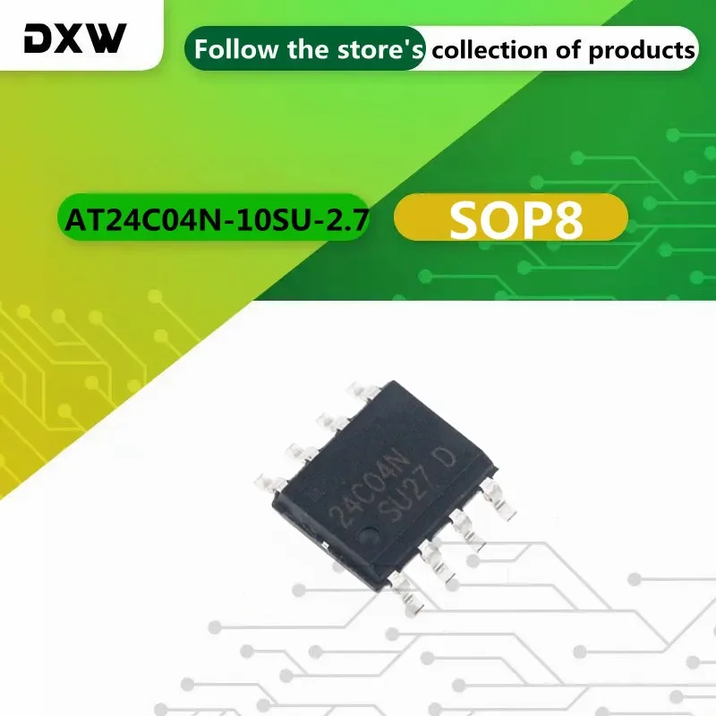 50pcs AT24C04 24C04N  AT24C04N-10SU-2.7 SOP8