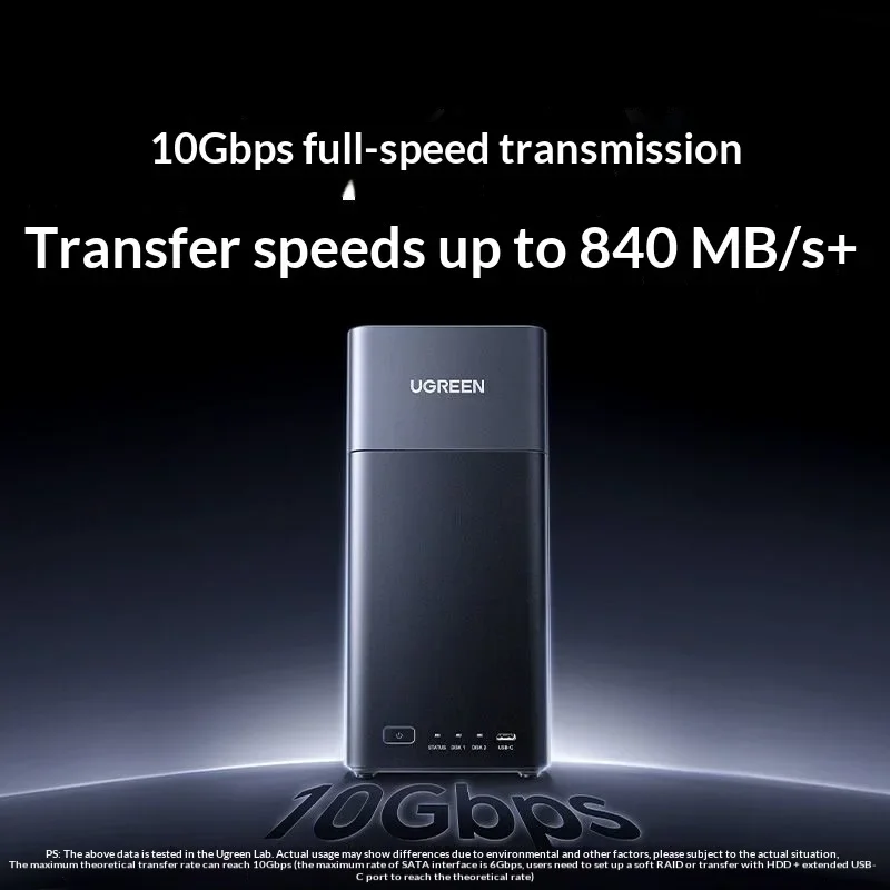 UGREEN CM745 Dual Bay Hard Drive Enclosure 2.5 3.5 Inch SATA HDD SSD Docking Station RAID for PC