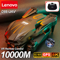 Lenovo D88 Drone 8K HD Dual Camera Professional Aerial Photography Optical Flow Hovering Gesture Shooting Folding Brushless UAV
