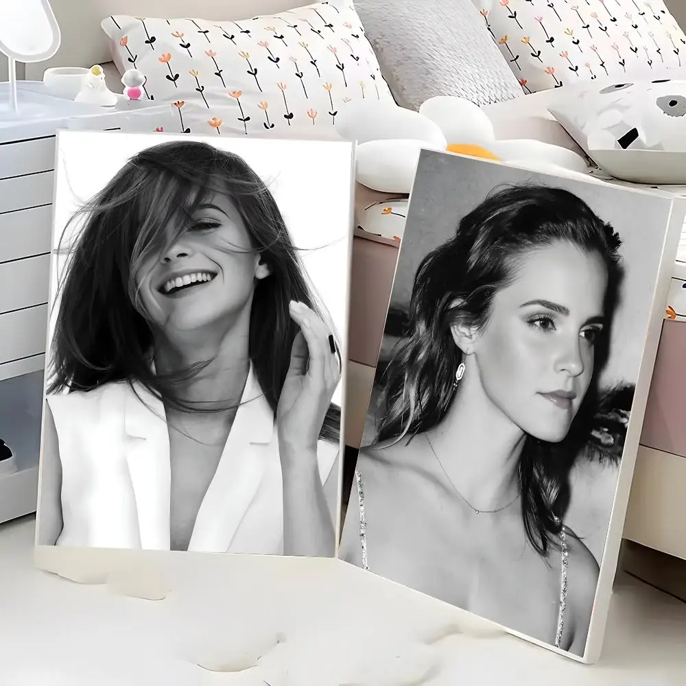 ملصق E-Emma Watson ملصق ذاتي اللصق قابل للإزالة، قشر وعصا جدار الفن للمنزل والمكتب مقهى بار جدار ديكور #3
