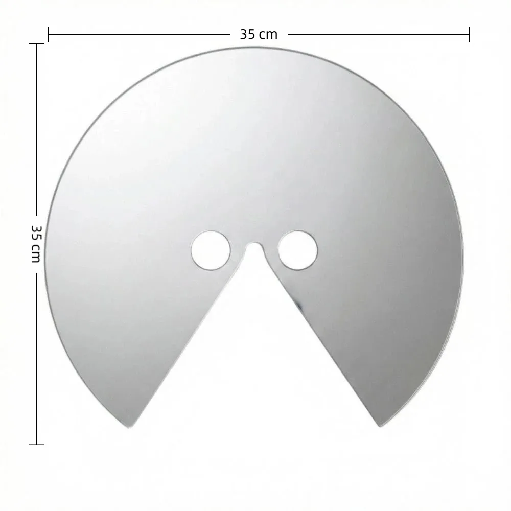 Round Mirror Face Mask: Wearable Acrylic Reflective Costume Prop