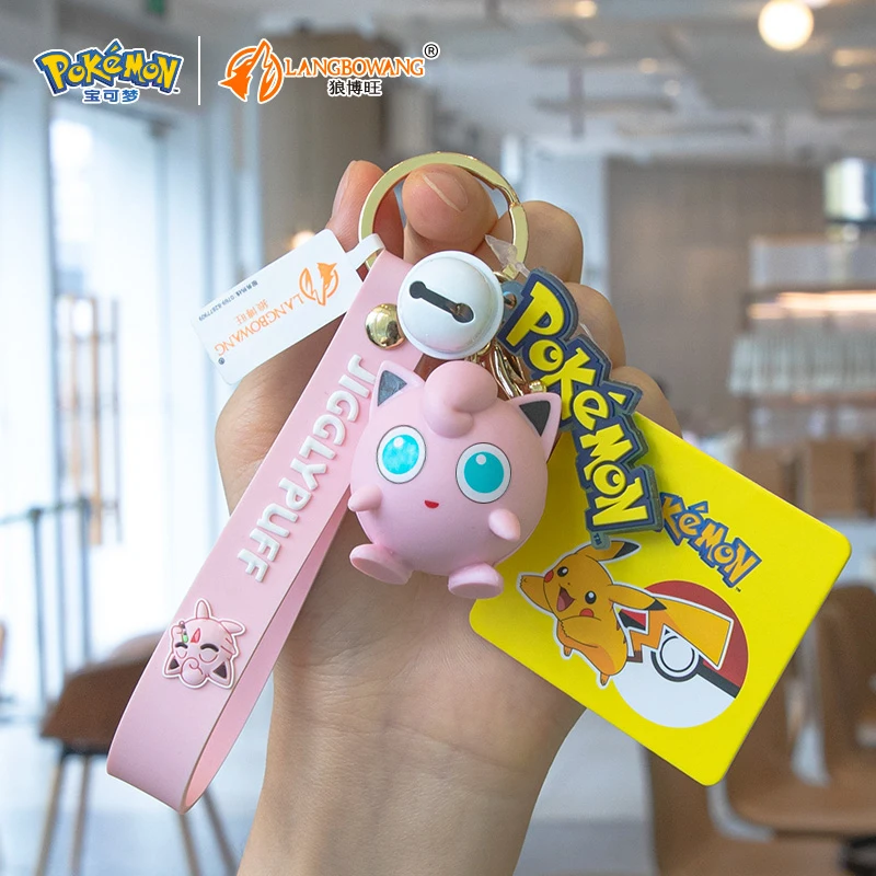 Echte Pokemon sleutelhanger Pikachu Gengar Sylveon Sprigatito Quaxly Fuecoco Anime Action Figure speelgoed sleutelhanger geurhanger