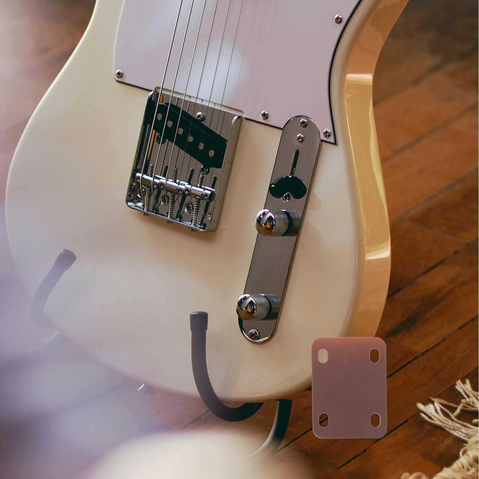 

3pcs Plastic Guitar Neck Shims For Bass Heightening Gasket Smooth Durable Replacement Parts Accessories Repair Tool