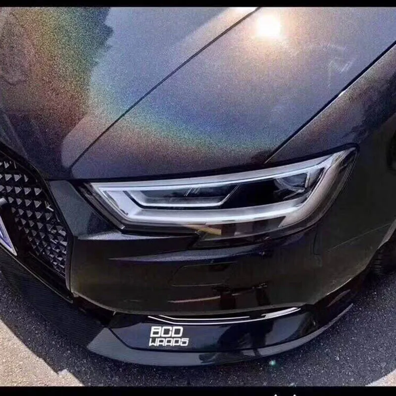 

Diamond Laser Black TPU Carbon Fiber Laminate Automotive Vinyl Wrap Colorful 3D Car Body Styling Decal Protection