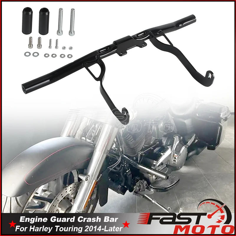 

Bumper Motorcycle Front Crash Bar Highway Engine Guard Falling Protection For Harley Touring 2014-UP FLTRX FLHR FLHX FLHT Glides