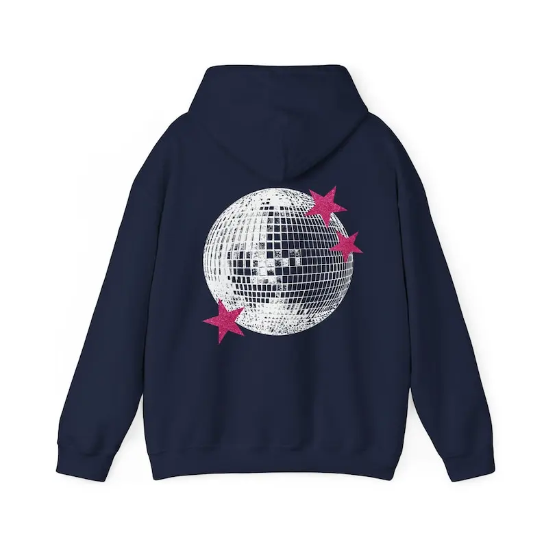 Bola de discoteca mirrorball manter quente moletom estrelas rosa manga longa pulôver personalizado correspondência hoodies streetwear presentes para ela