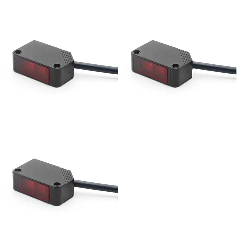 

【THANKSGIVING DAY】3X E3Z-R61 NPN Photoelectric Sensor With Bracket Mirror Reflection Photoelectric Switch Sensor 2M Range
