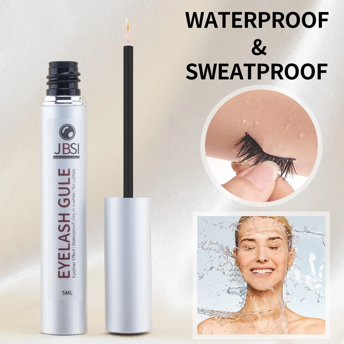 Colla per ciglia! 24 ore di tenuta impermeabile e ipoallergenico |   Essa chiare in SECONDS Sensitive Eyes Safe |   Rimozione facile e senza residui