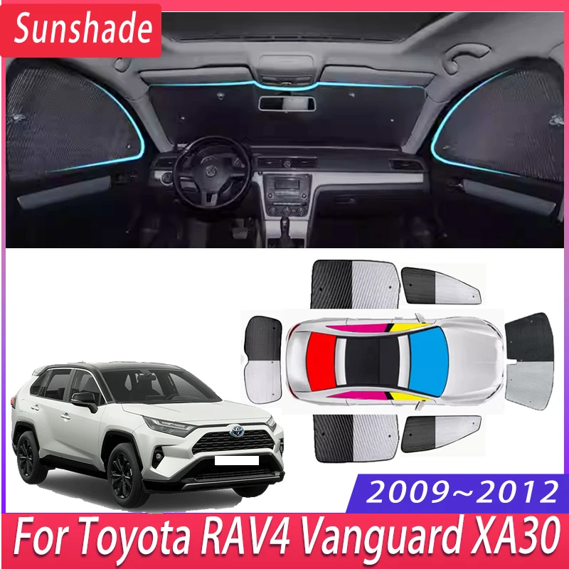 

Автомобильный солнцезащитный козырек для Toyota RAV4 Vanguard XA30 2009 ~ 2012, автомобильная теплоизоляция, защита от солнца, солнцезащитный козырек, лобовое стекло